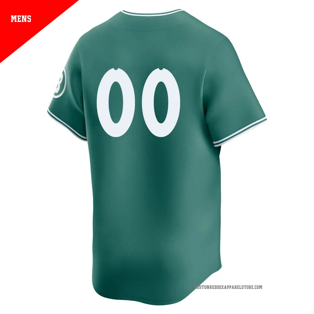 Men's #00 Custom Boston Red Sox Green Limited 2025 City