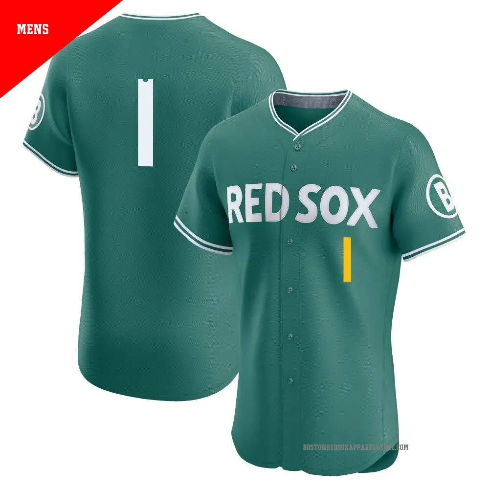 Men's ＃1 Bobby Doerr Boston Red Sox Green Elite 2025 City Connect Jersey