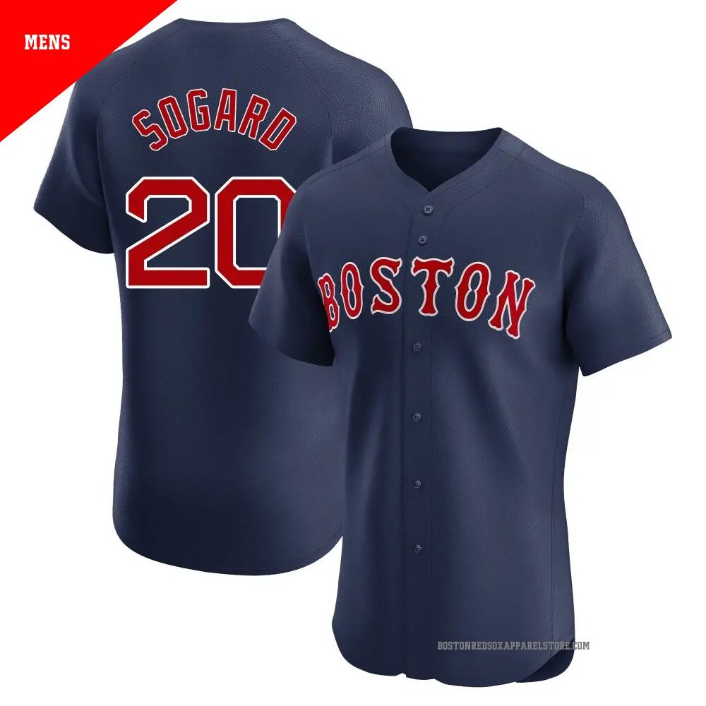 Men's ＃20 Nick Sogard Boston Red Sox Navy Elite Alternate Jersey