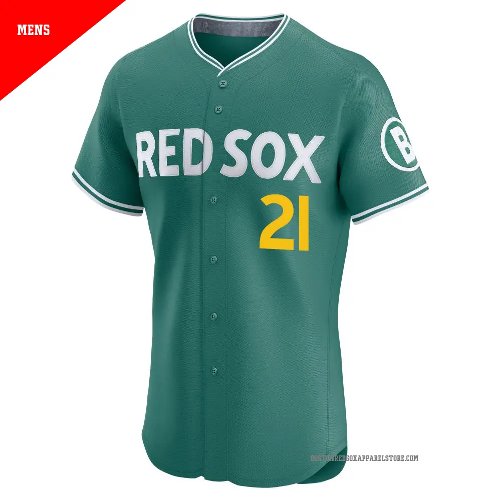 Men's #21 Roger Clemens Boston Red Sox Green Elite 2025 City