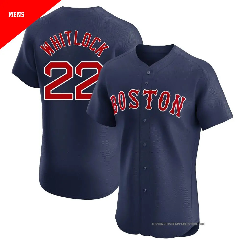 Men's ＃22 Garrett Whitlock Boston Red Sox Navy Elite Alternate Jersey