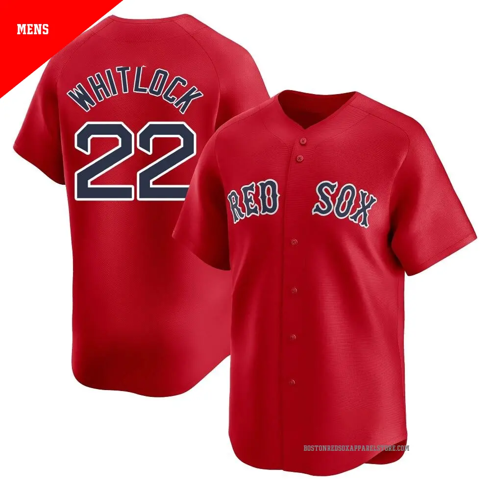 Men's #22 Garrett Whitlock Boston Red Sox White Limited Home Jersey