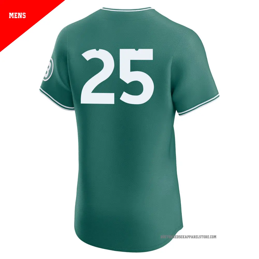 Men's #25 Steve Pearce Boston Red Sox Green Elite 2025 City