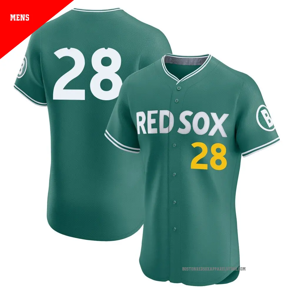 Men's ＃28 Kristian Campbell Boston Red Sox Green Elite 2025 City Connect Jersey