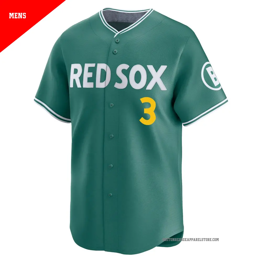 Men's #3 Reese McGuire Boston Red Sox Green Limited 2025 City