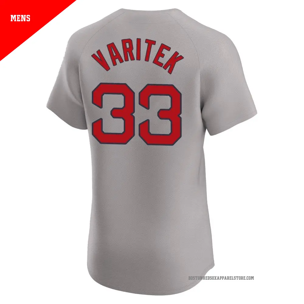 Men's #33 Jason Varitek Boston Red Sox Gray Elite Road Jersey