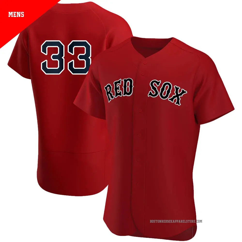 Men's #33 Jason Varitek Boston Red Sox Red Authentic Alternate