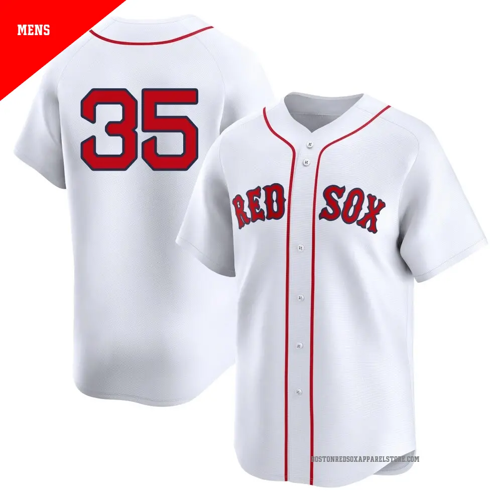 Men's ＃35 Garrett Crochet Boston Red Sox White Limited 2nd Home Jersey