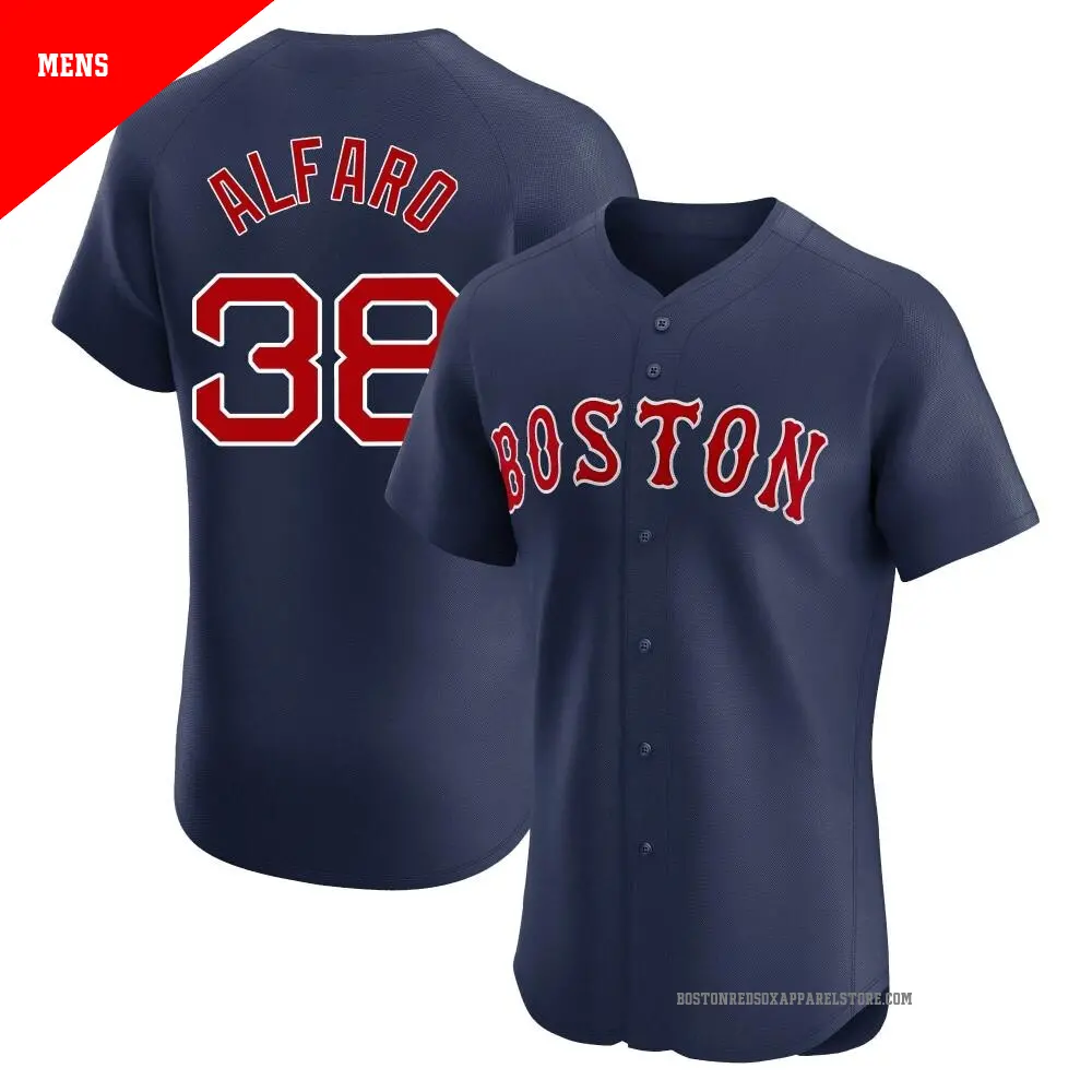 Men's ＃38 Jorge Alfaro Boston Red Sox Navy Elite Alternate Jersey