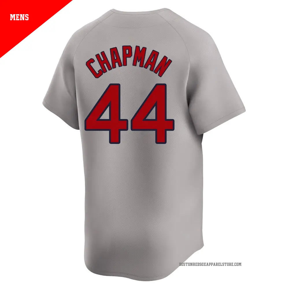 Men's #44 Aroldis Chapman Boston Red Sox Gray Limited Away Jersey