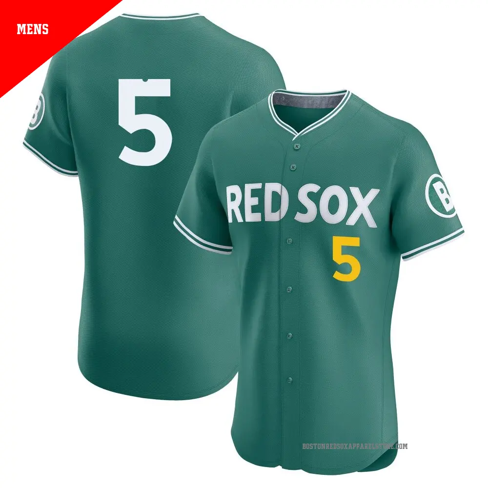 Men's ＃5 Nomar Garciaparra Boston Red Sox Green Elite 2025 City Connect Jersey