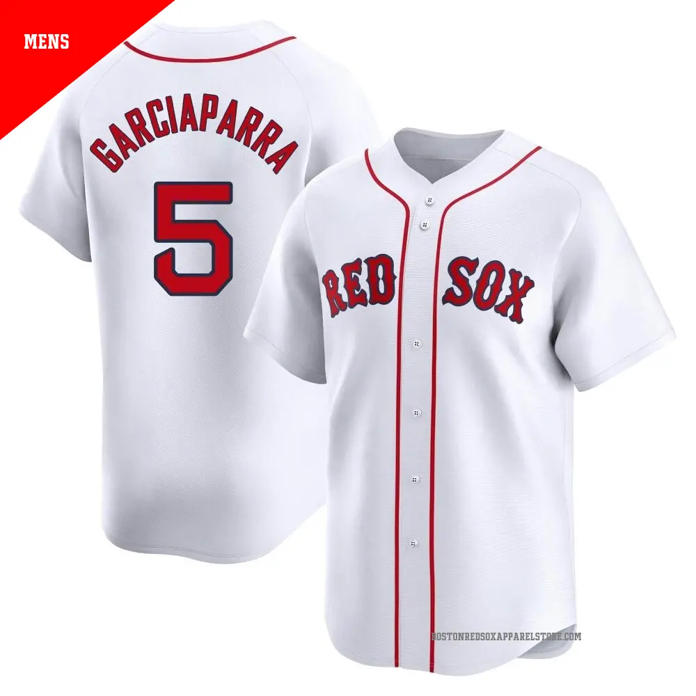 Men's ＃5 Nomar Garciaparra Boston Red Sox White Limited Home Jersey