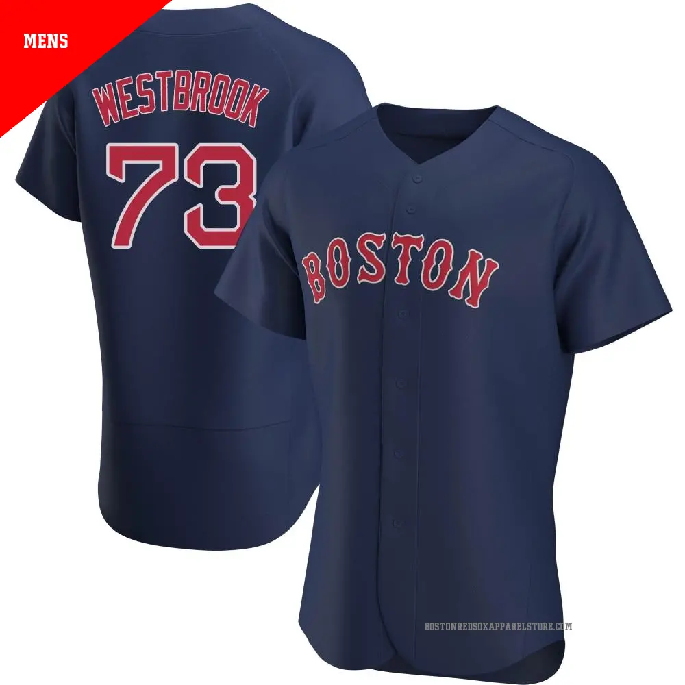 Men's ＃73 Jamie Westbrook Boston Red Sox Navy Authentic Alternate Jersey