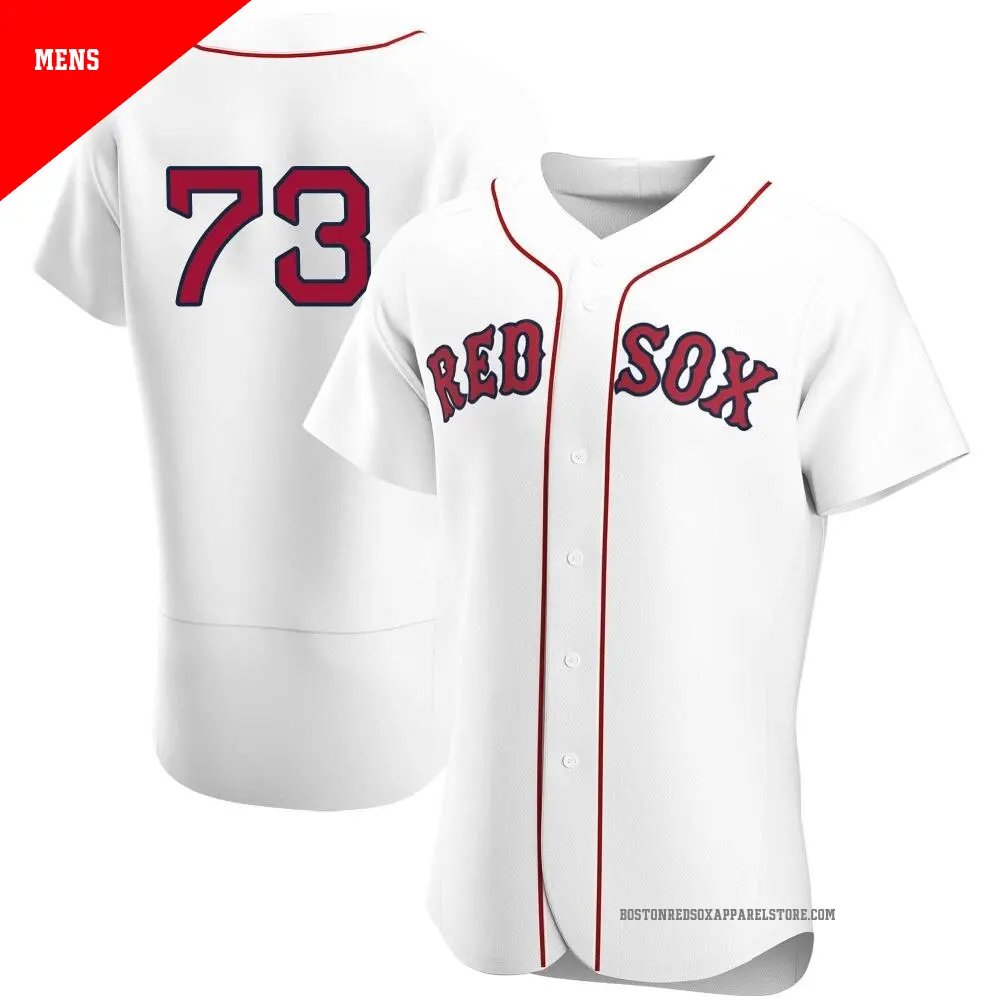 Men's ＃73 Jamie Westbrook Boston Red Sox White Authentic Home Team Jersey
