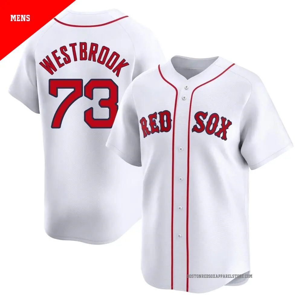 Men's ＃73 Jamie Westbrook Boston Red Sox White Limited Home Jersey