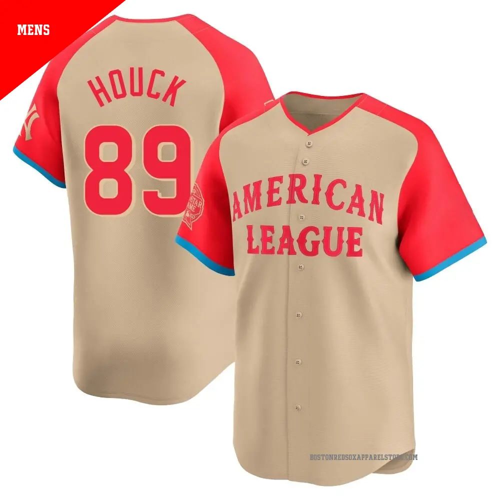 Men's ＃89 Tanner Houck Boston Red Sox Cream Limited American League 2024 All-Star Game Jersey