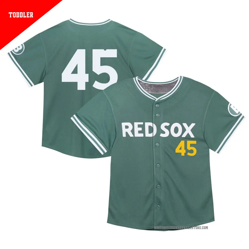 Toddler ＃45 Pedro Martinez Boston Red Sox Green Limited 2025 City Connect Jersey