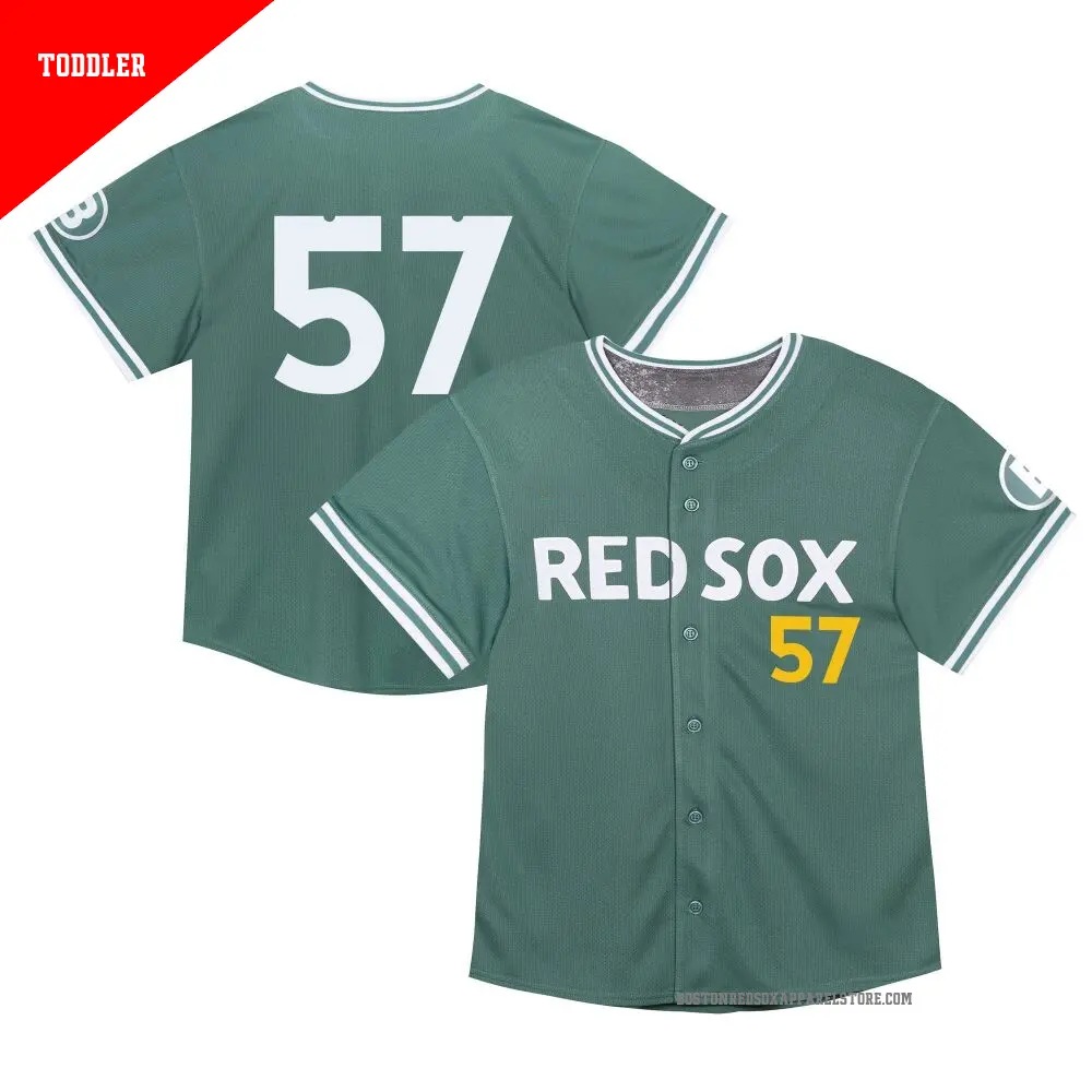 Toddler ＃57 Greg Weissert Boston Red Sox Green Limited 2025 City Connect Jersey