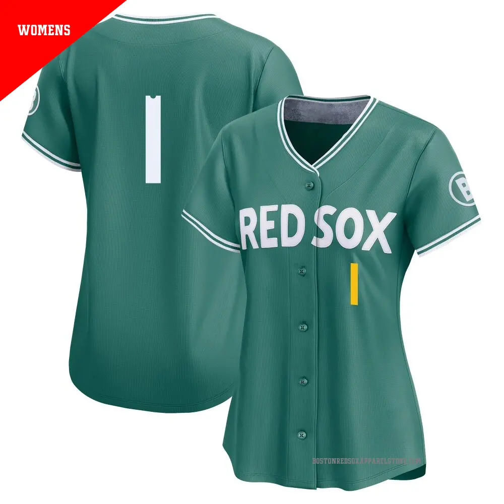 Women's ＃1 Bobby Doerr Boston Red Sox Green Limited 2025 City Connect Jersey