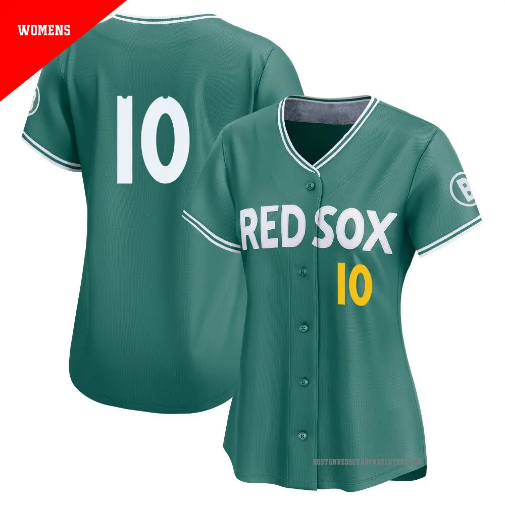 Women's ＃10 Rich Gedman Boston Red Sox Green Limited 2025 City Connect Jersey