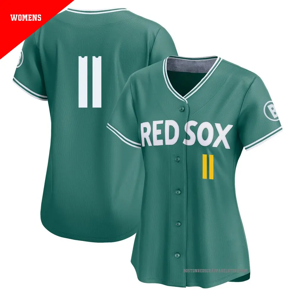 Women's #11 Rafael Devers Boston Red Sox Green Limited 2025