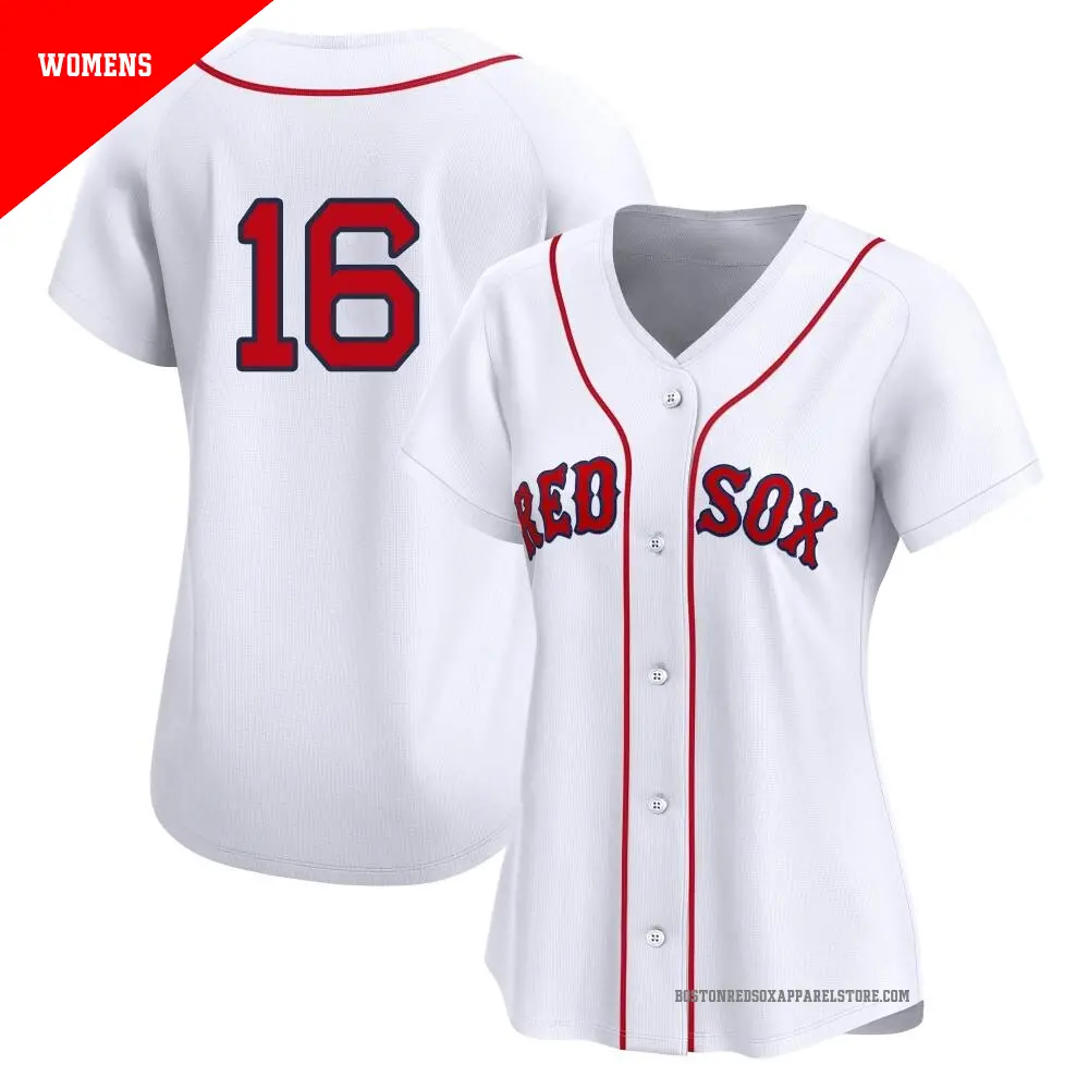 Women's ＃16 Jarren Duran Boston Red Sox White Limited 2nd Home Jersey