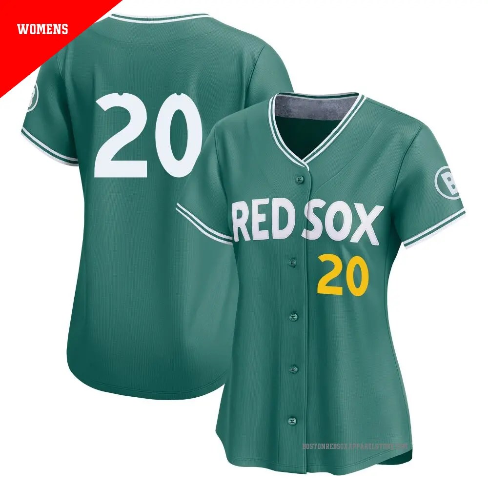 Women's ＃20 Nick Sogard Boston Red Sox Green Limited 2025 City Connect Jersey