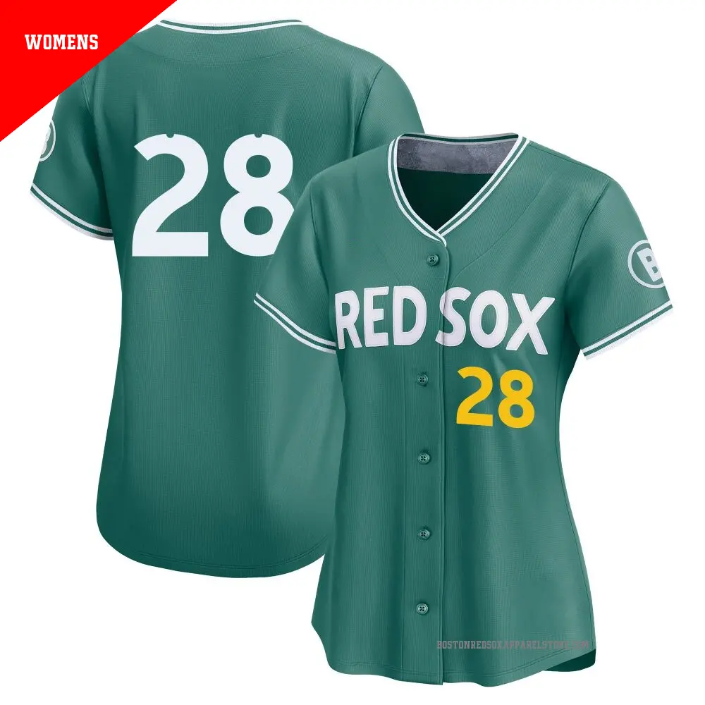 Women's ＃28 Kristian Campbell Boston Red Sox Green Limited 2025 City Connect Jersey