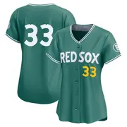 Women's #33 Jason Varitek Boston Red Sox Green Limited 2025 City