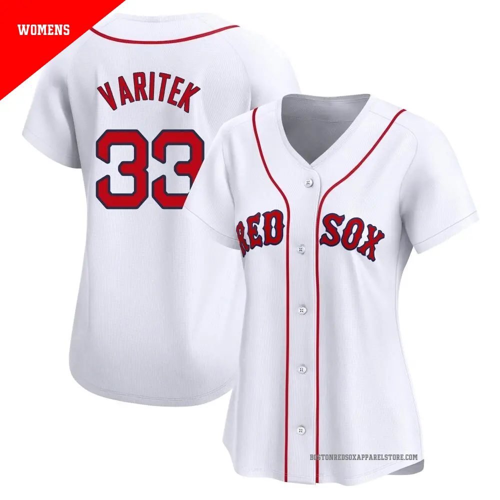 RED SOX レッドソックス VARITEK 33 MLBユニフォーム Women's #33 Jason Varitek Boston Red Sox White Limited Home