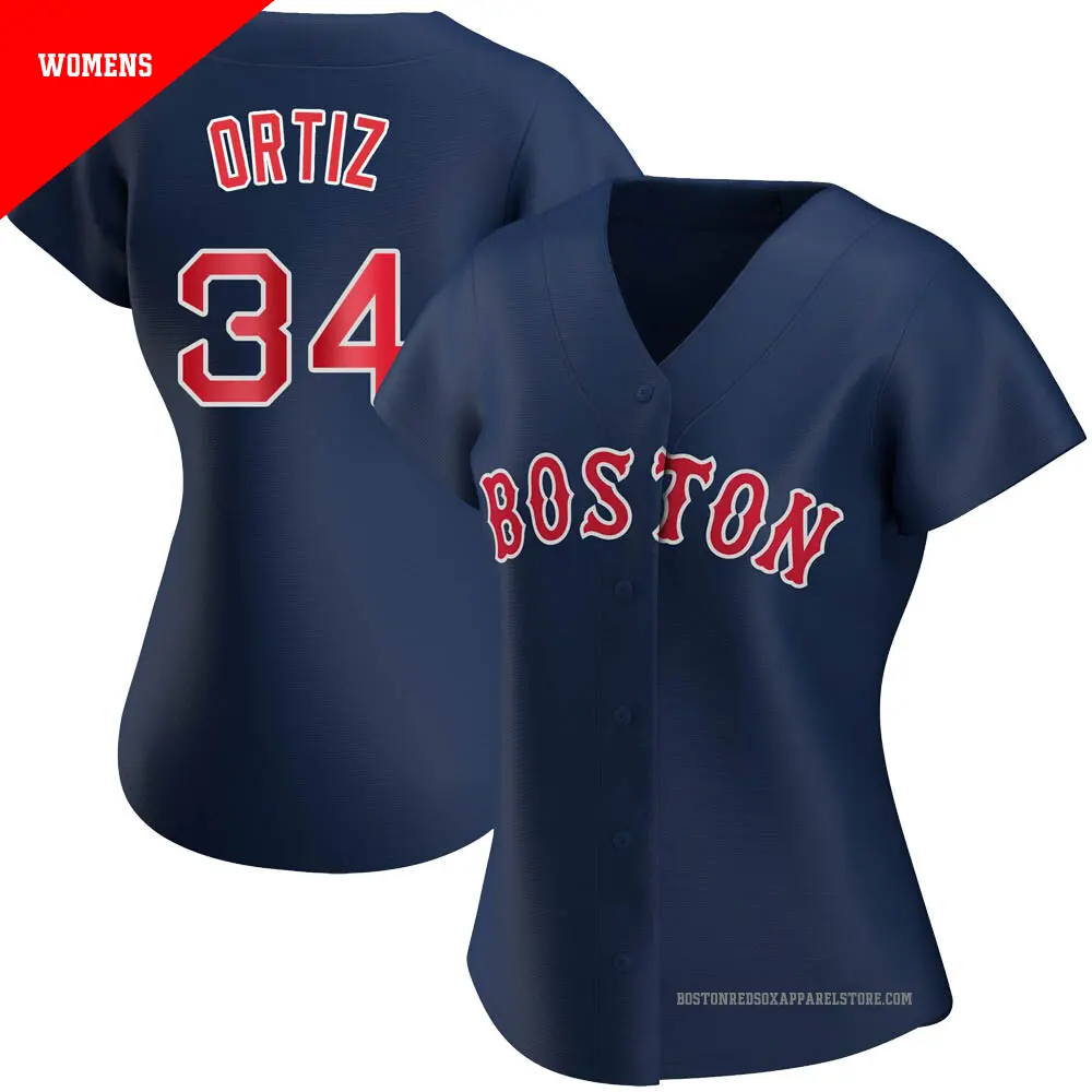 Youth #34 David Ortiz Boston Red Sox Gray Limited Away Jersey