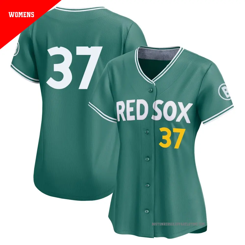 Women's ＃37 Bill Lee Boston Red Sox Green Limited 2025 City Connect Jersey
