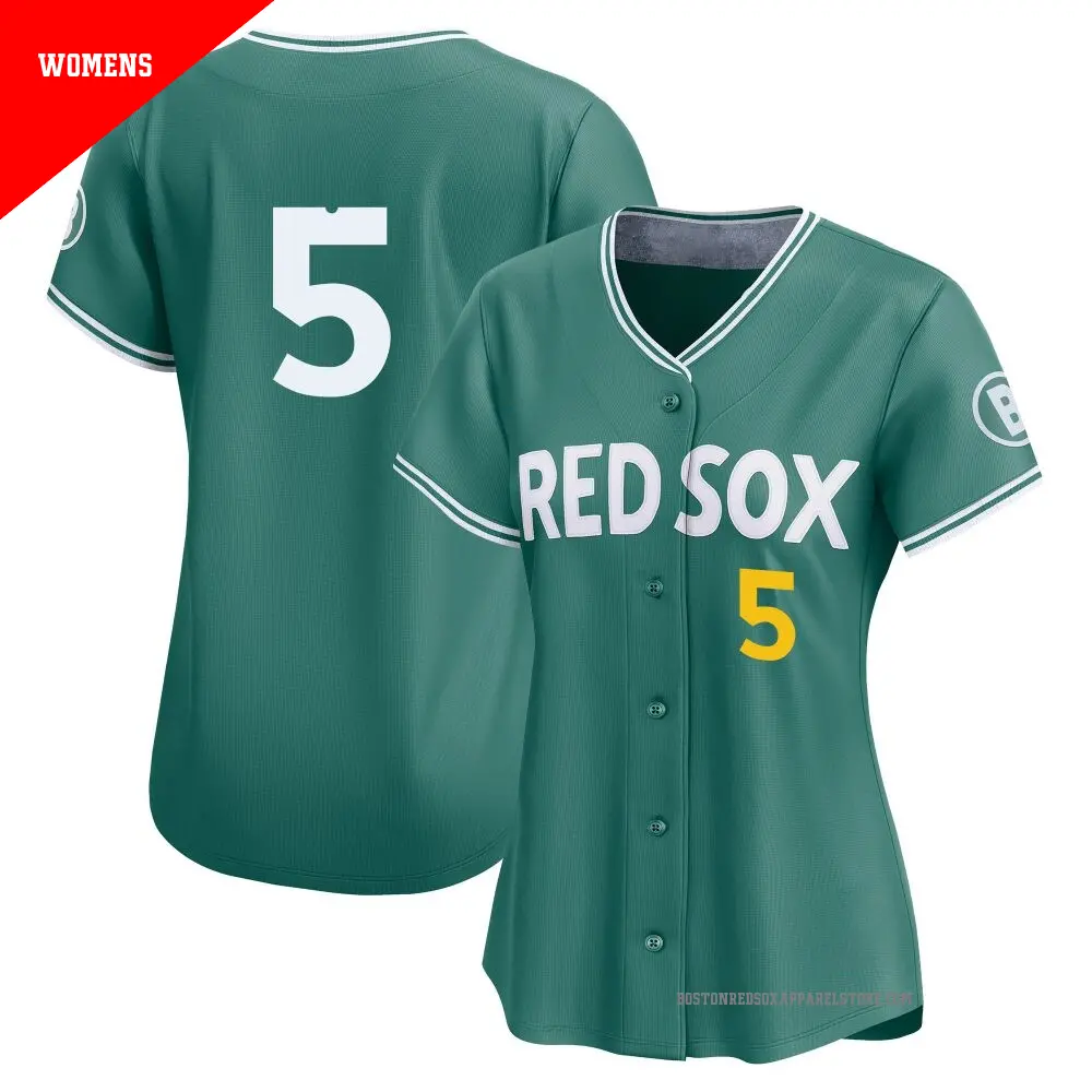 Women's ＃5 Nomar Garciaparra Boston Red Sox Green Limited 2025 City Connect Jersey