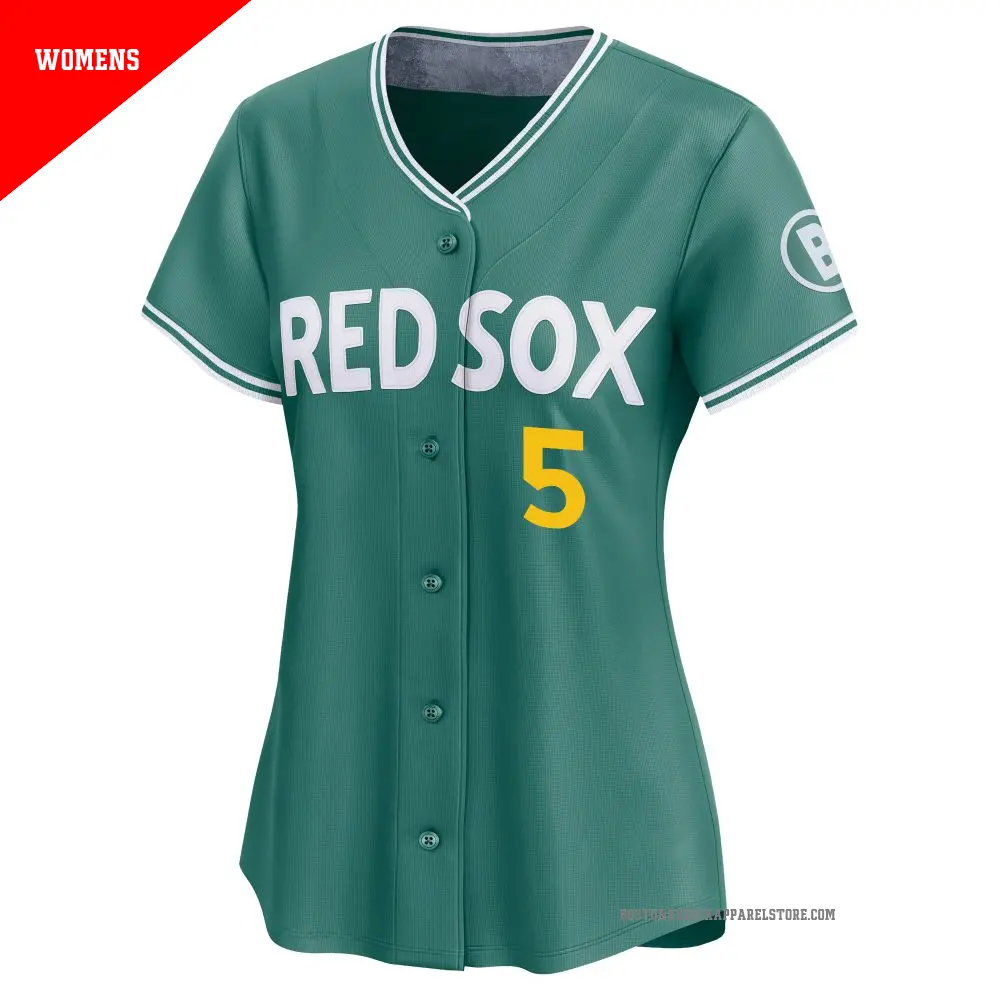 Women's #5 Nomar Garciaparra Boston Red Sox Green Limited