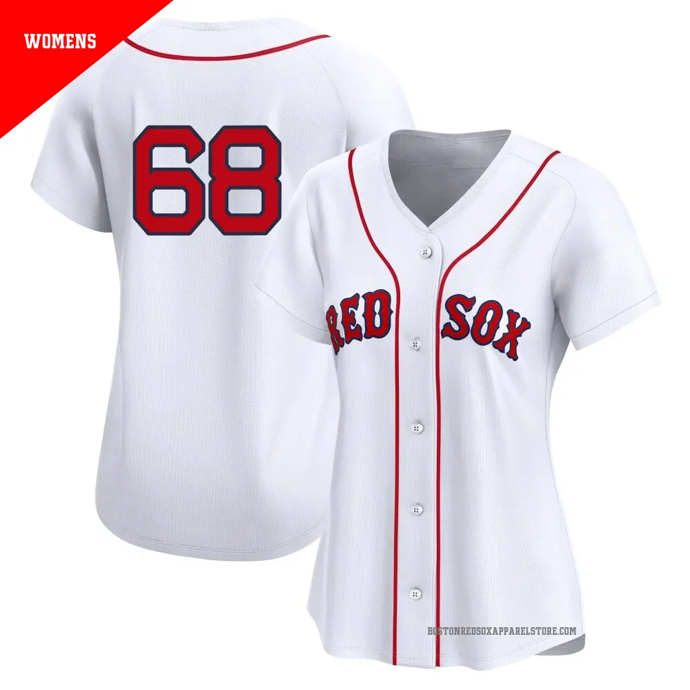 Women's #68 Nick Burdi Boston Red Sox White Limited 2nd Home Jersey
