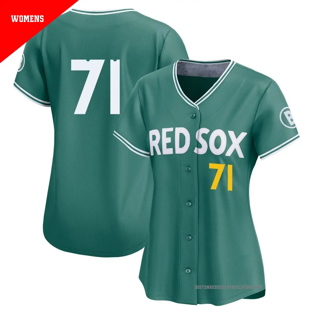 Women's ＃71 Phillips Valdez Boston Red Sox Green Limited 2025 City Connect Jersey