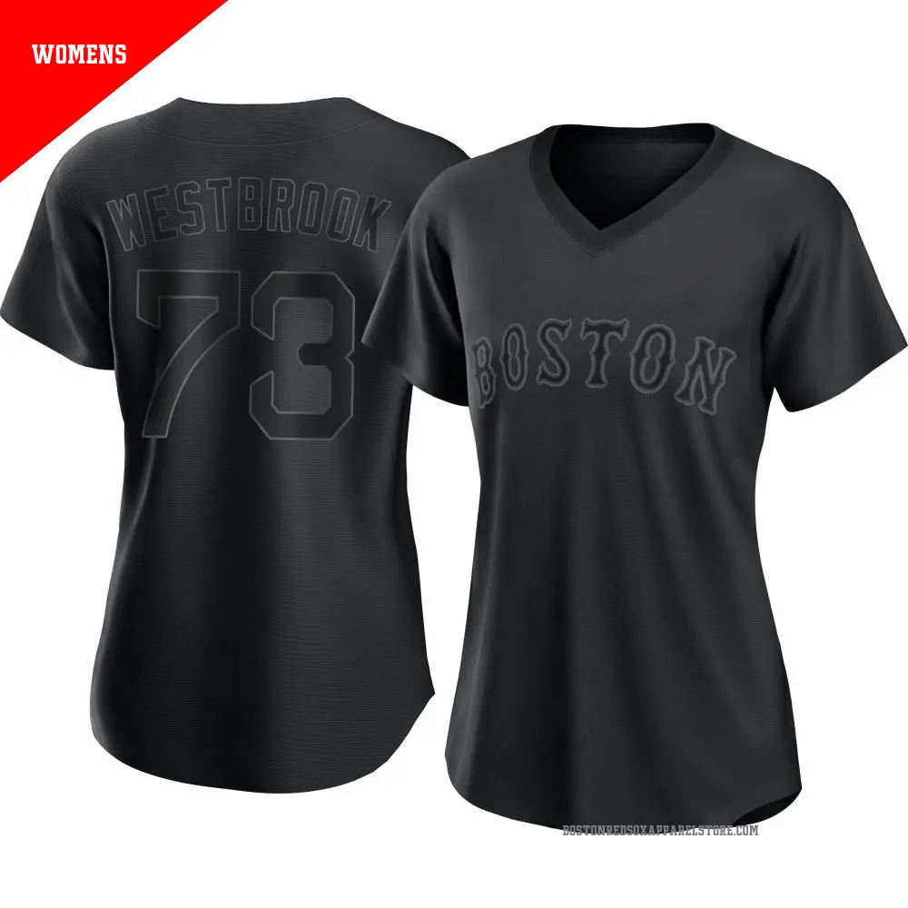 Women's ＃73 Jamie Westbrook Boston Red Sox Black Authentic Pitch Fashion Jersey