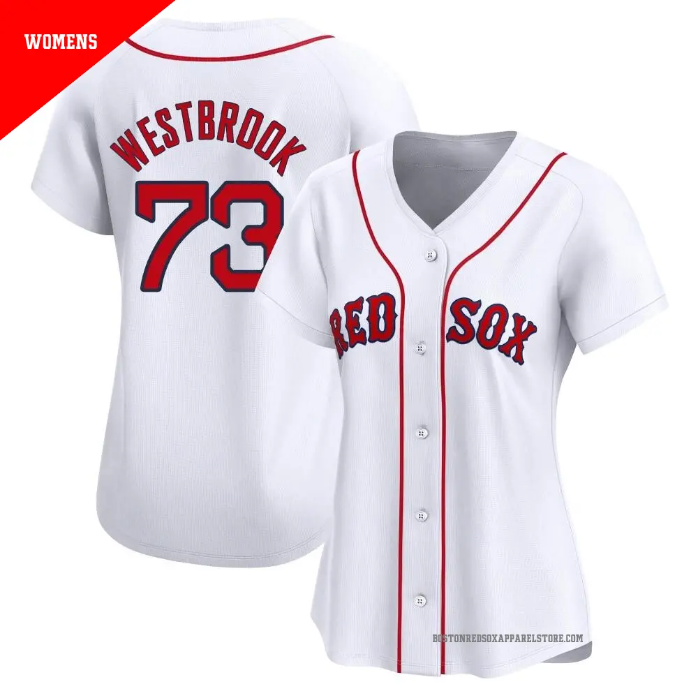 Women's ＃73 Jamie Westbrook Boston Red Sox White Limited Home Jersey