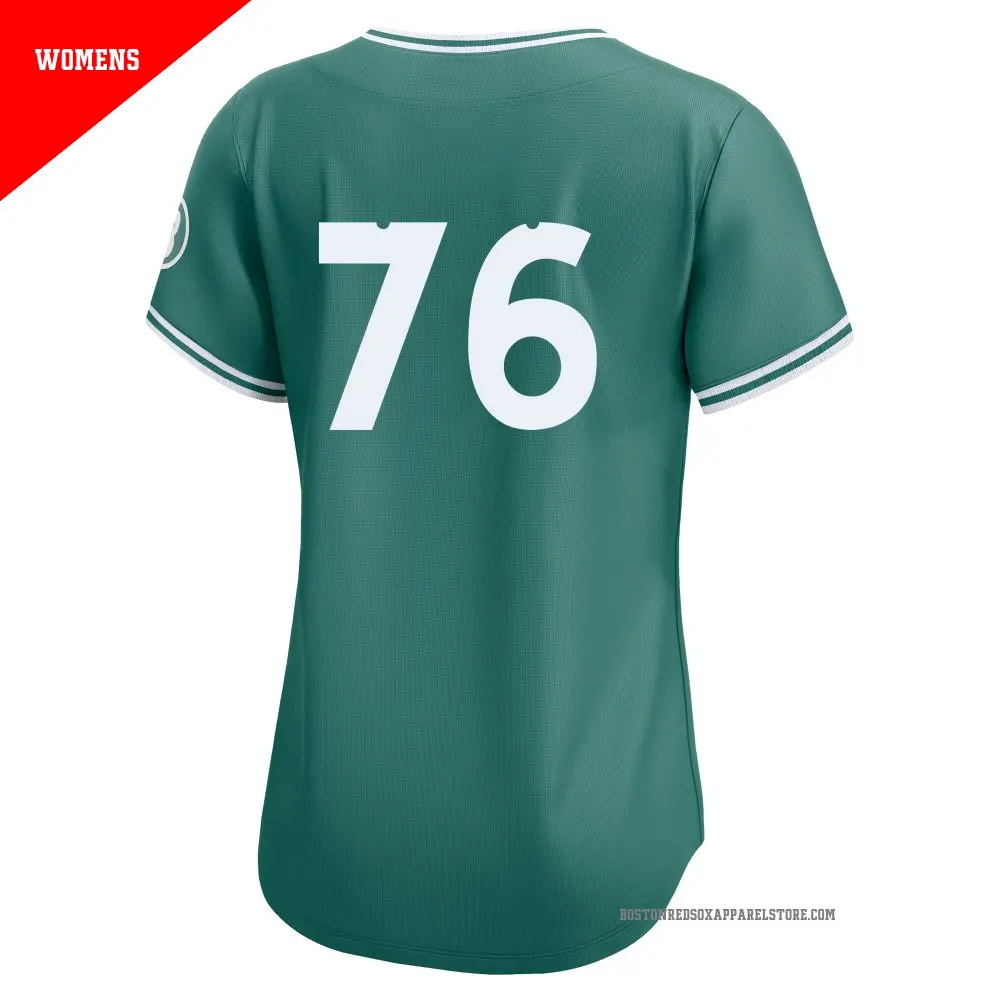 CUTIE STREET ユニフォーム グリーン Women's #76 Zack Kelly Boston Red Sox Green Limited 2025 City