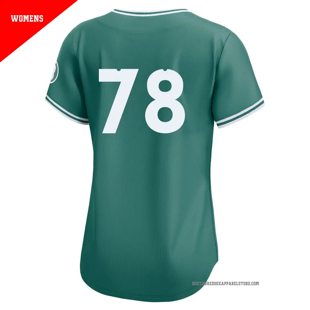 Women's #78 Joe Jacques Boston Red Sox Green Limited 2025