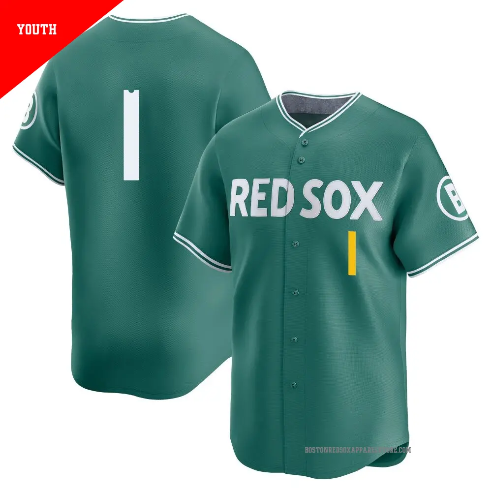 Youth ＃1 Bobby Doerr Boston Red Sox Green Limited 2025 City Connect Jersey