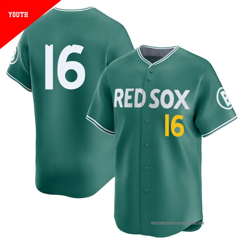 Youth ＃16 Jarren Duran Boston Red Sox Green Limited 2025 City Connect Jersey