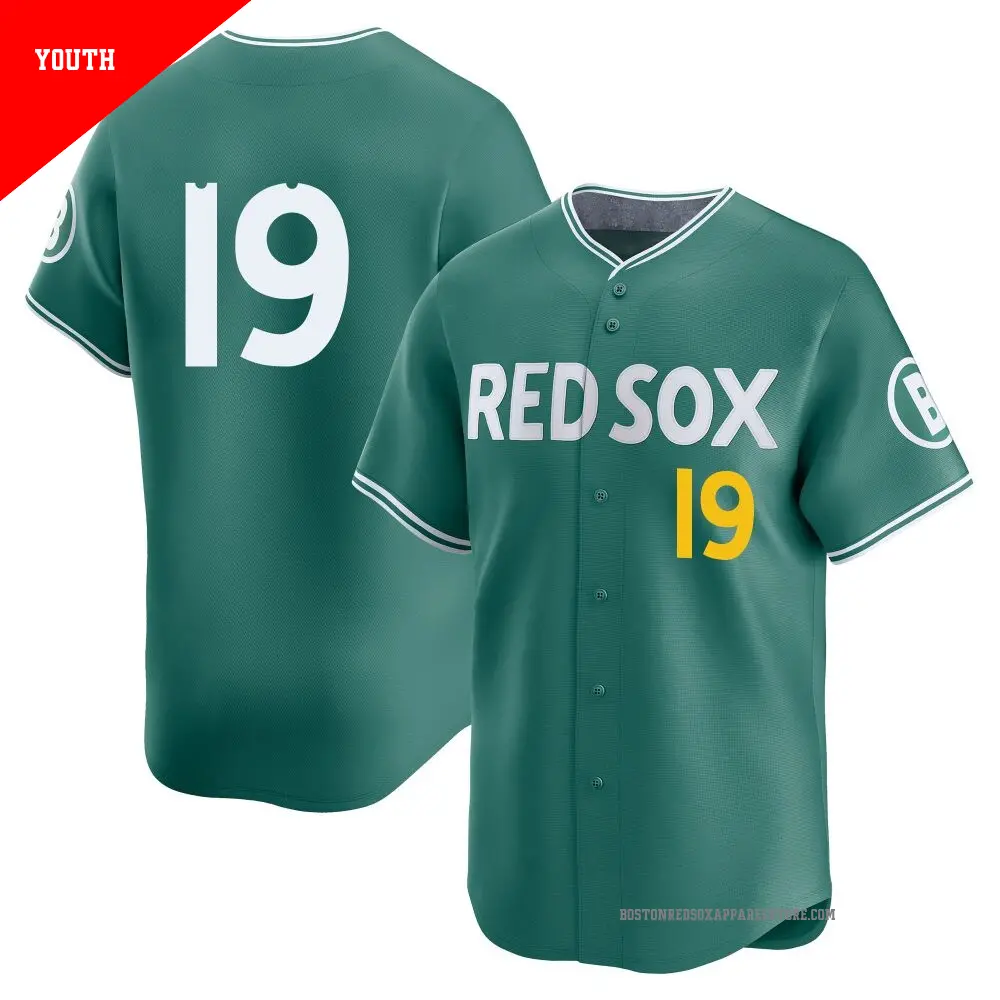 Youth ＃19 Fred Lynn Boston Red Sox Green Limited 2025 City Connect Jersey