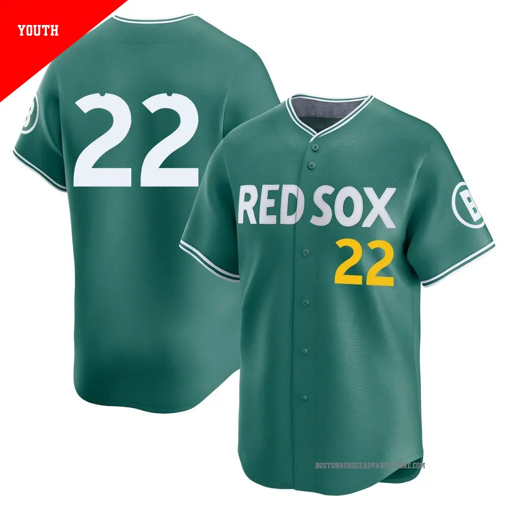 Youth ＃22 Garrett Whitlock Boston Red Sox Green Limited 2025 City Connect Jersey