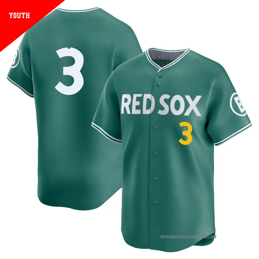 Youth ＃3 Ceddanne Rafaela Boston Red Sox Green Limited 2025 City Connect Jersey