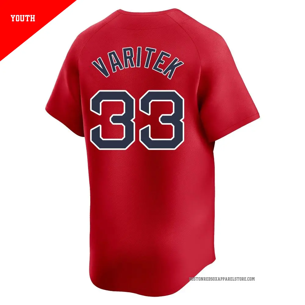 Youth #33 Jason Varitek Boston Red Sox Red Limited Alternate