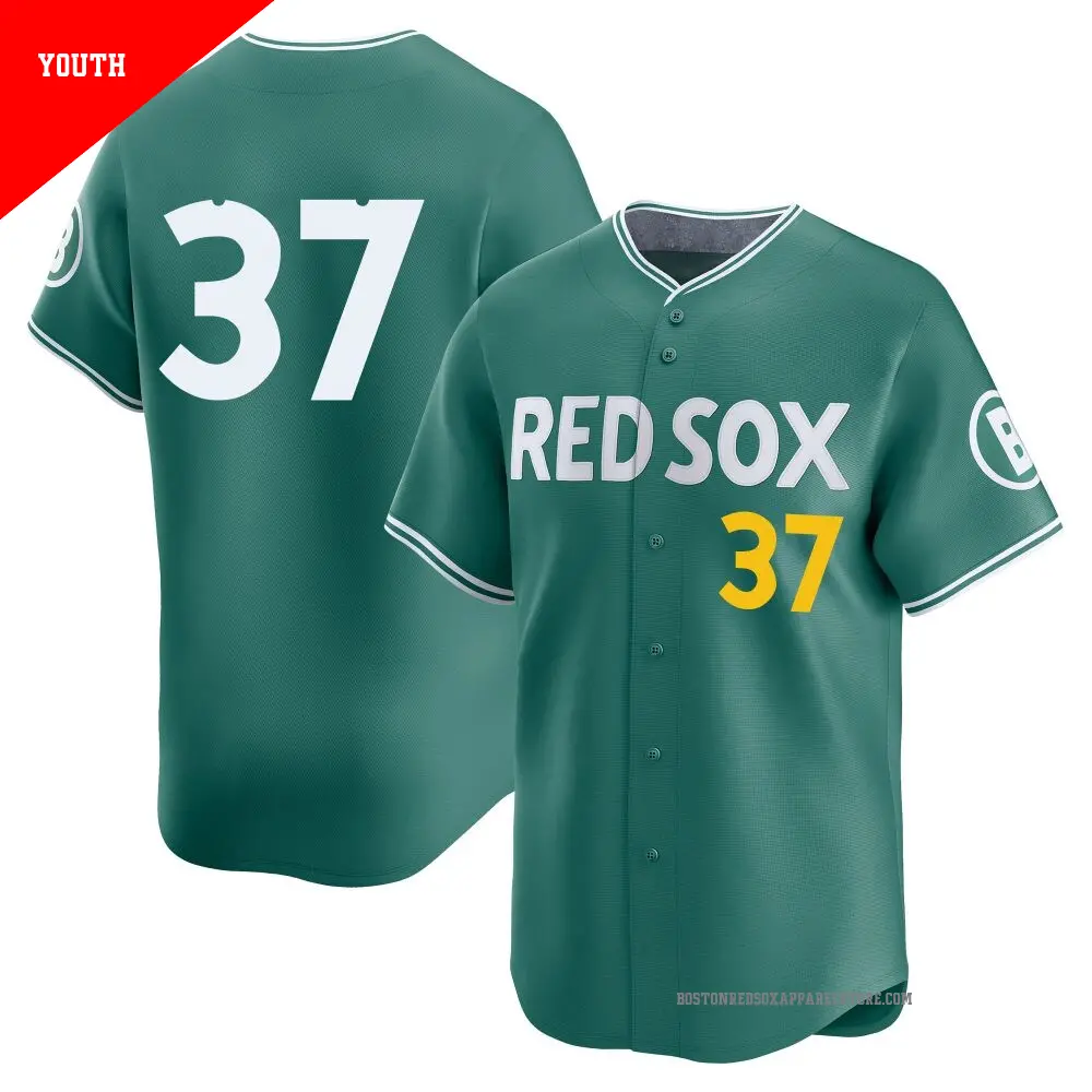 Youth ＃37 Bill Lee Boston Red Sox Green Limited 2025 City Connect Jersey