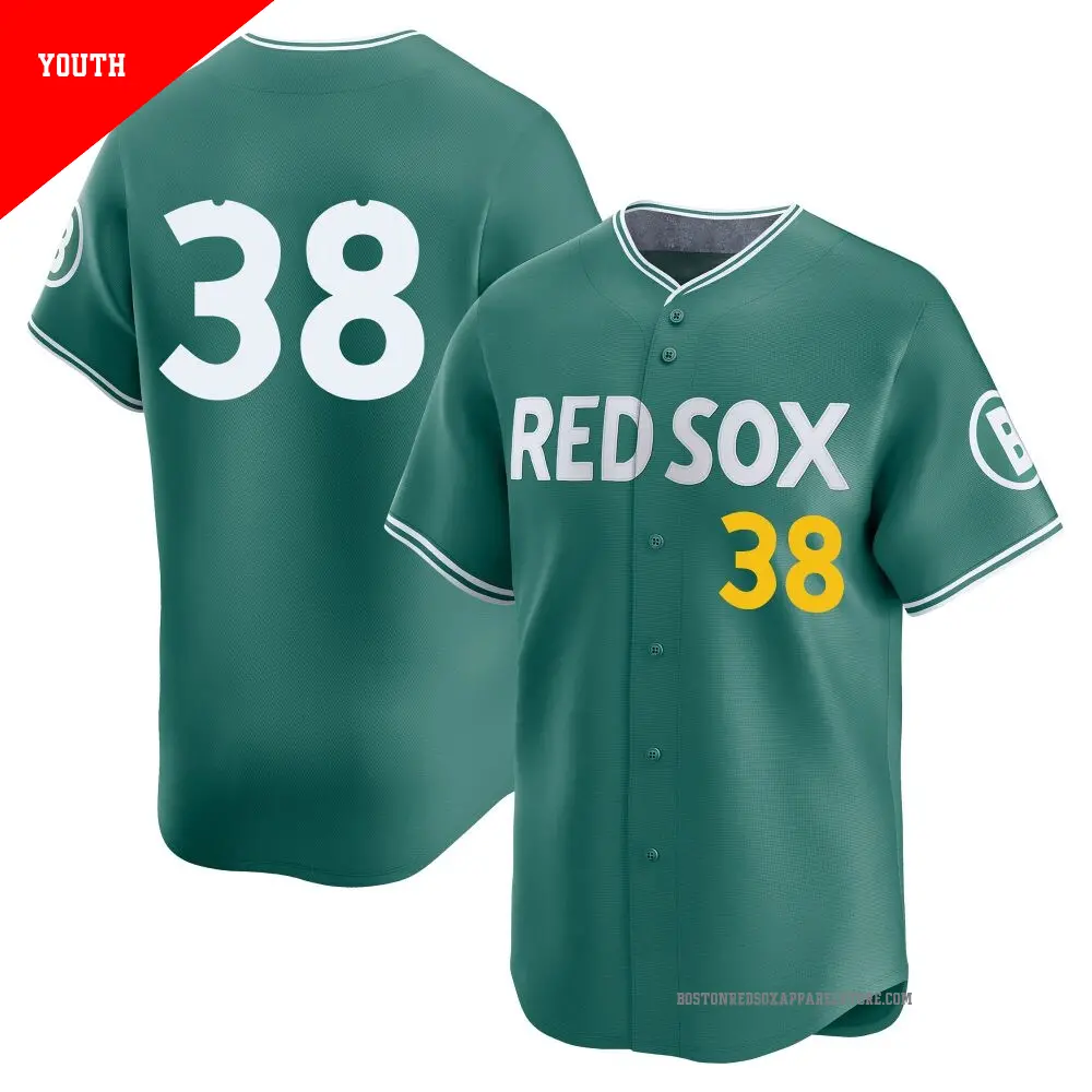 Youth ＃38 Jorge Alfaro Boston Red Sox Green Limited 2025 City Connect Jersey