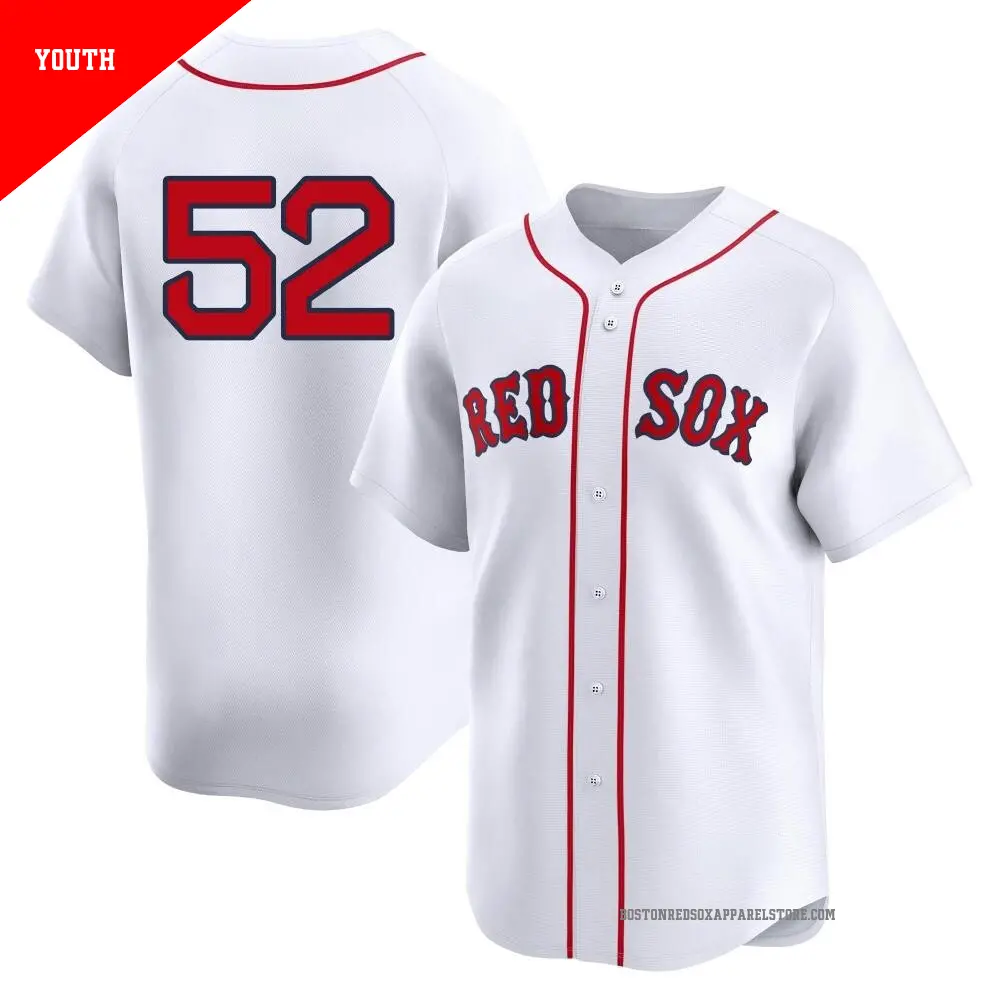 Youth #52 Wilyer Abreu Boston Red Sox White Limited 2nd Home Jersey