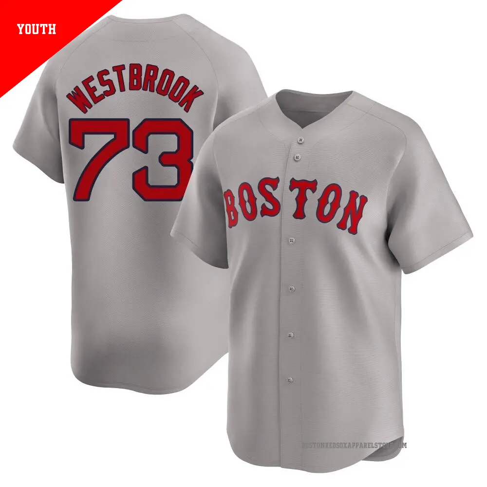 Youth ＃73 Jamie Westbrook Boston Red Sox Gray Limited Away Jersey